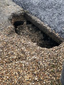 Driveway hole 